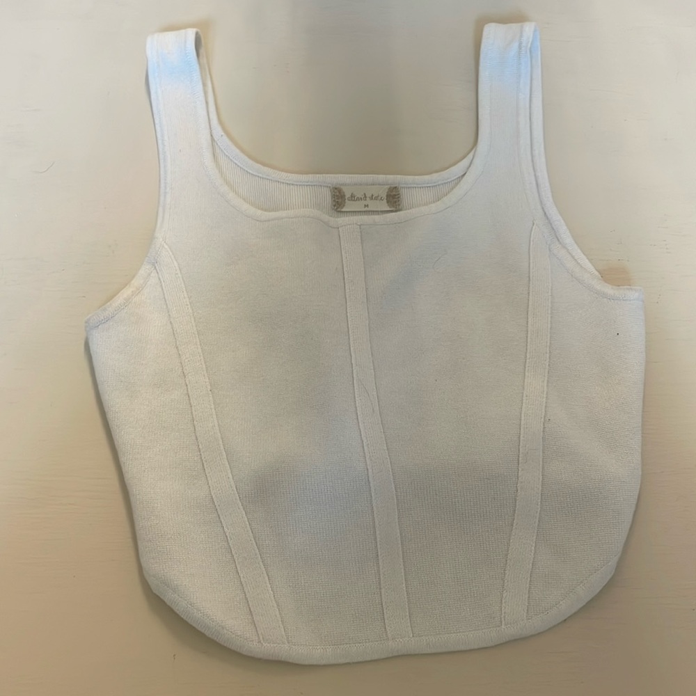 Altard State white corset top. White crop top